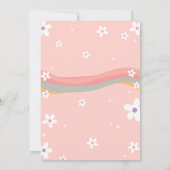 Groovy Retro Regenboog Bloemige Dankkaart  Kaart (Achterkant)