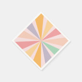 Groovy Retro Regenboog Verjaardag Servet (Hoek)