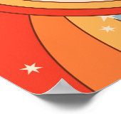 Groovy Retro Regenboog Verjaardagsfeestje Welkomst Poster (Hoek)