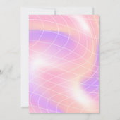 Groovy Retro Roller Roze en Gouden Bruiloft Kaart (Achterkant)