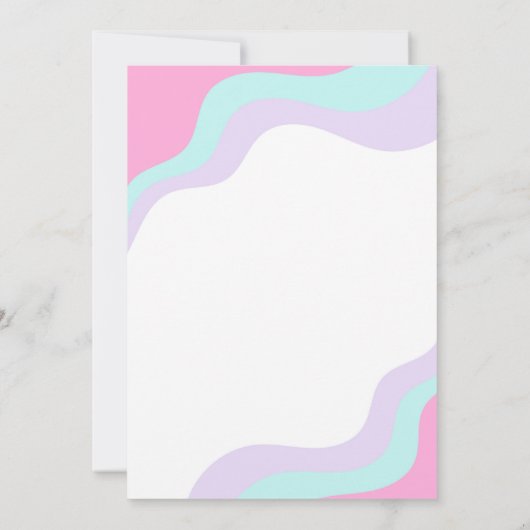 Groovy Retro Roller Skating Disco Birthday Party Kaart (Achterkant)