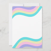 Groovy Retro Rolschaatsen Verjaardagsfeest Kaart (Achterkant)