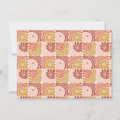 Groovy Retro Rosewood Clay Botanical Personalized Notitiekaartje (Achterkant)