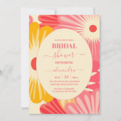 Groovy Retro Roze & Goud Vrijgezellenfeest Kaart (Voorkant)