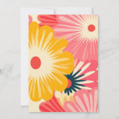 Groovy Retro Roze & Goud Vrijgezellenfeest Kaart (Achterkant)