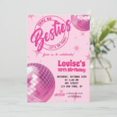 Groovy Retro Roze Pop Malibu Party Verjaardag Kaart (Staand voorkant)