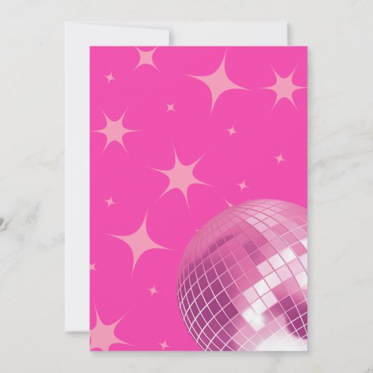 Groovy Retro Roze Pop Malibu Party Verjaardag Kaart (Achterkant)