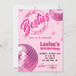 Groovy Retro Roze Pop Malibu Party Verjaardag Kaart
