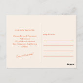 Groovy Retro Roze Sinaasappel Verplaatst Nieuw Thu Briefkaart (Achterkant)