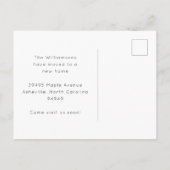 Groovy Retro Roze Sinaasappel We verhuisden New Ho Aankondigingskaart (Achterkant)