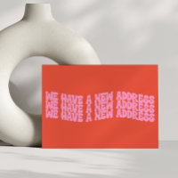 Groovy Retro Roze Sinaasappel We verhuisden New Ho