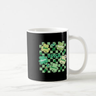 Groovy Retro School Psycholoog St Patrick's Day Koffiemok