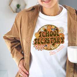 Groovy Retro School Secretaris  Tshirt