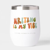 Groovy retro schrijven is mijn vibe, schrijver, au (Achterkant)