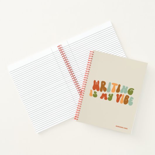 Groovy retro schrijven is mijn vibe, schrijver notitieboek (Binnen)