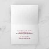 Groovy Retro Script Prettig Kerstfeest Feestdagen Kaart (Binnen)