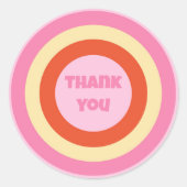 Groovy Retro  Seventies Circle Dank je Ronde Sticker (Voorkant)