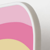 Groovy Retro  Seventies gelaagde cirkelnaam Pickleball Paddle (Links Detail)