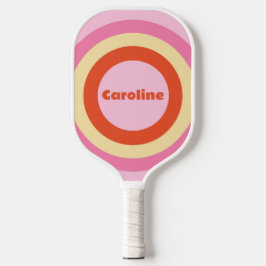 Groovy Retro  Seventies gelaagde cirkelnaam Pickleball Paddle