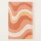 Groovy Retro Sinaasappel Gepersonaliseerde Leraar Planner (Achterkant)