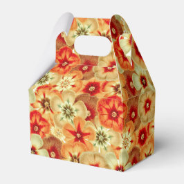 Groovy Retro Sinaasappel Hippie Flowers Patroon Bedankdoosjes