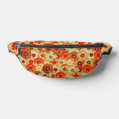 Groovy Retro Sinaasappel Hippie Flowers Patroon Heuptasje (Liggend)