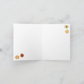 Groovy Retro Sinaasappel Hippie Flowers Patroon Kaart (Binnen)