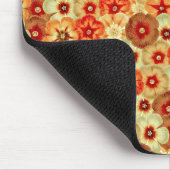 Groovy Retro Sinaasappel Hippie Flowers Patroon Muismat (Hoek)