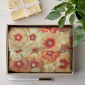 Groovy Retro Sinaasappel Hippie Flowers Patroon Tissuepapier (Geschenk)