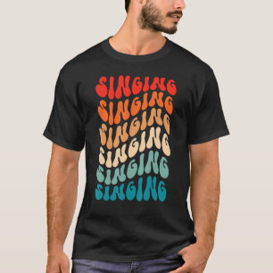 Groovy Retro Singing Singer Retro 70s Hippie Boho T-shirt