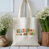 Groovy retro statistieken zijn mijn vibe, statisti tote bag