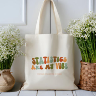 Groovy retro statistieken zijn mijn vibe, statisti tote bag