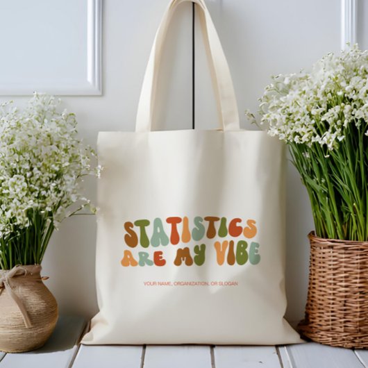Groovy retro statistieken zijn mijn vibe, statisti tote bag