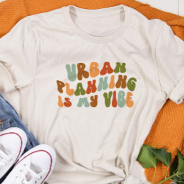 Groovy Retro Stedenbouw is mijn vibe, planner Tri-Blend Shirt
