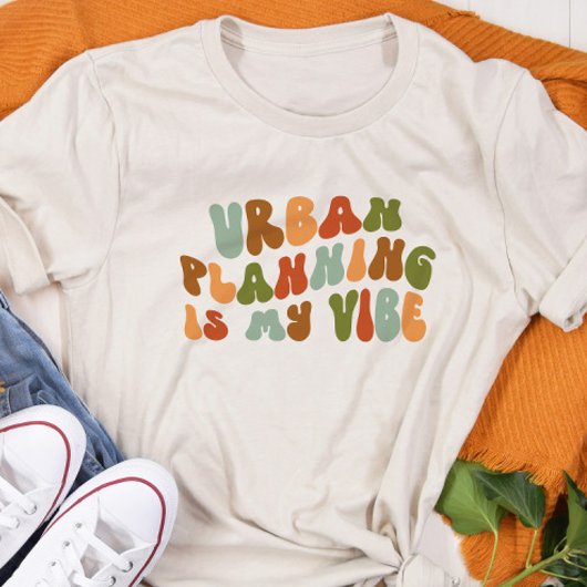 Groovy Retro Stedenbouw is mijn vibe, planner Tri-Blend Shirt