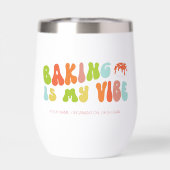 Groovy Retro stijl bakken is mijn vibe, bakker (Achterkant)