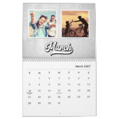 Groovy Retro Stijltekst, bewerkbare aangepaste fot Kalender (Mar 2027)