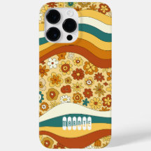 Groovy Retro Streep Flower Child Monogram Naam