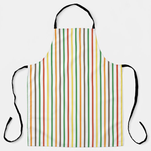 Groovy retro strepen schort (Voorkant)