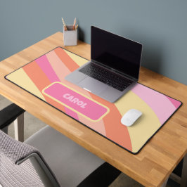 Groovy Retro Stripes Zeventiger Naam Bureaumat