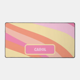 Groovy Retro Stripes Zeventiger Naam Bureaumat