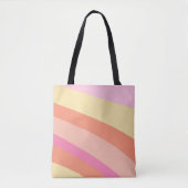 Groovy Retro Stripes Zeventiger Tote Bag (Voorkant)