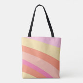 Groovy Retro Stripes Zeventiger Tote Bag (Achterkant)