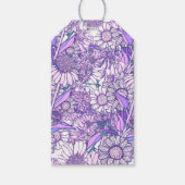 Groovy Retro Summertime Protea en Daisy Pattern G Cadeaulabel (Voorkant)