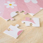 Groovy Retro Sunshine & Daisy Floral Pattern 60s Legpuzzel (Zijkant)