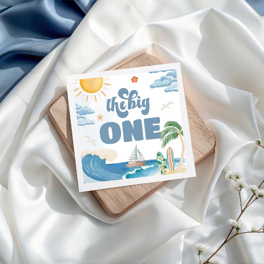 Groovy Retro Surf Strand Verjaardag Servetten