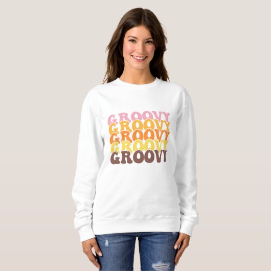 Groovy Retro Sweatshirt (Voorkant volledig)