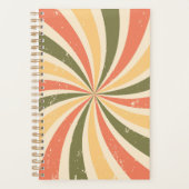 Groovy retro swirl burst planner (Voorkant)