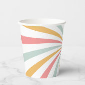 Groovy Retro Swirl Papieren Bekers (Voorkant)