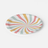 Groovy Retro Swirl Papieren Bordje (Gekanteld)